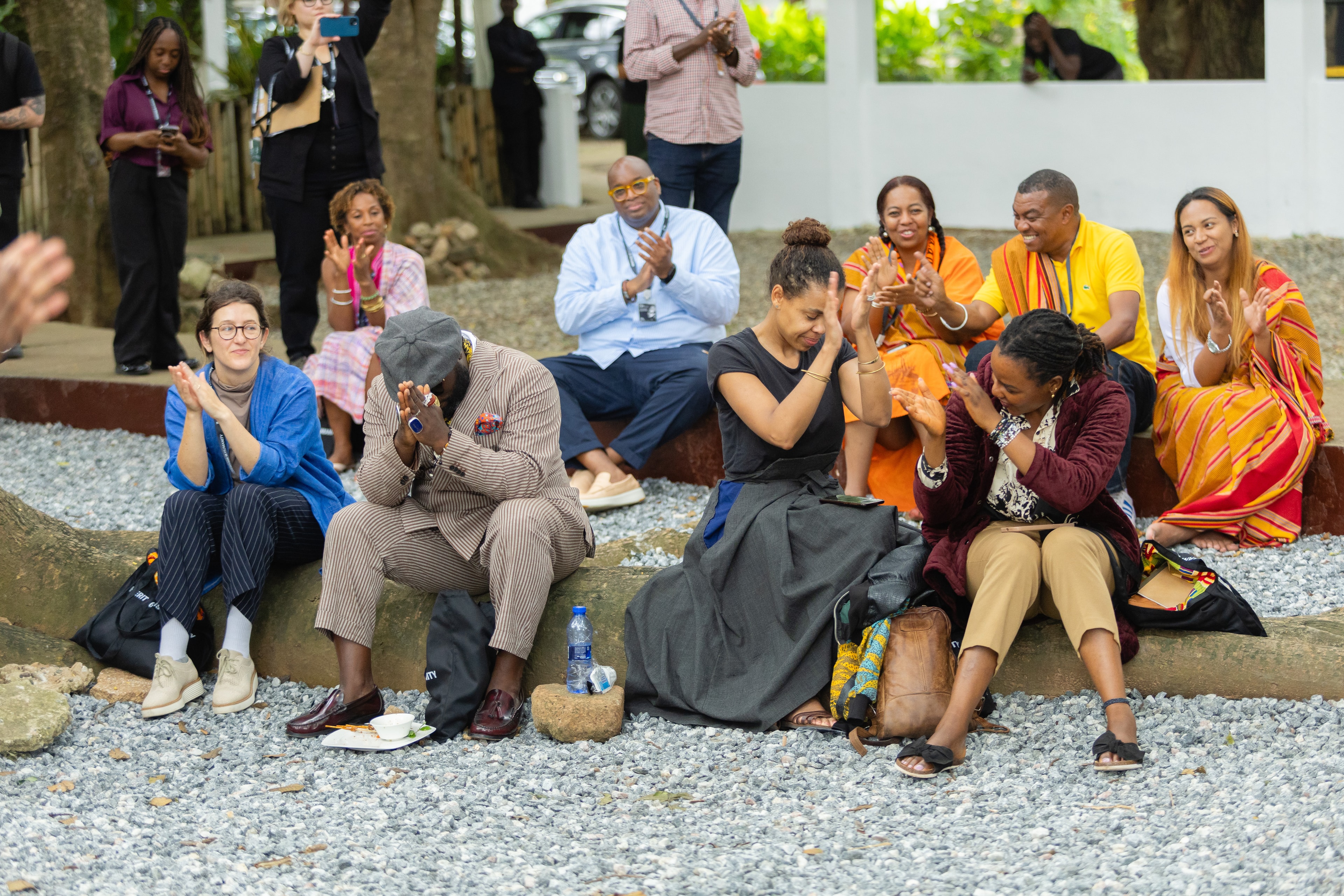 Community gathering outdoors