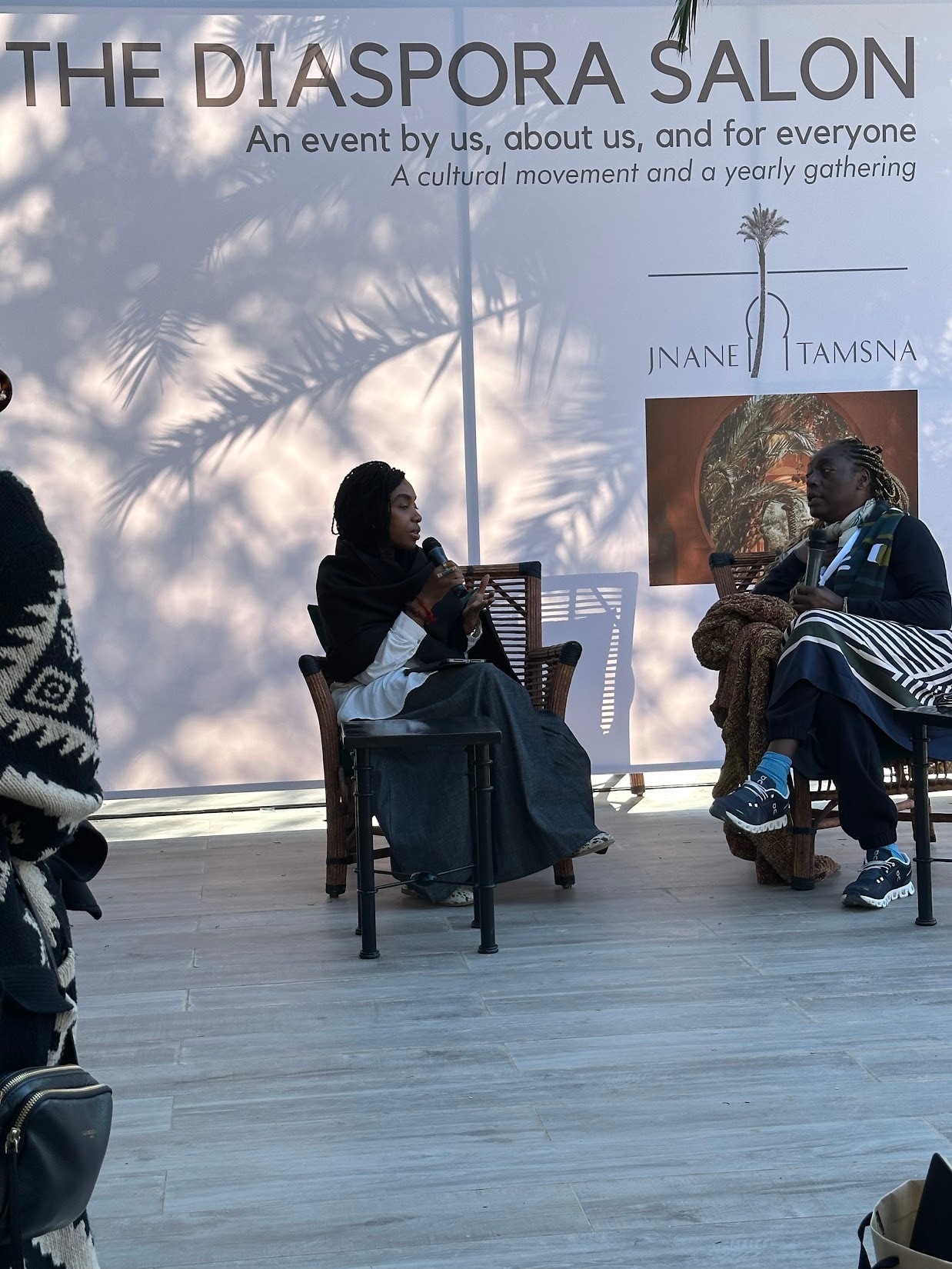 The Diaspora Salon conversation on stage